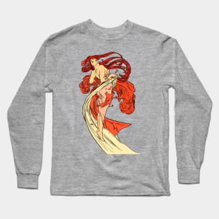 Dance girl from Alphonse Mucha Long Sleeve T-Shirt